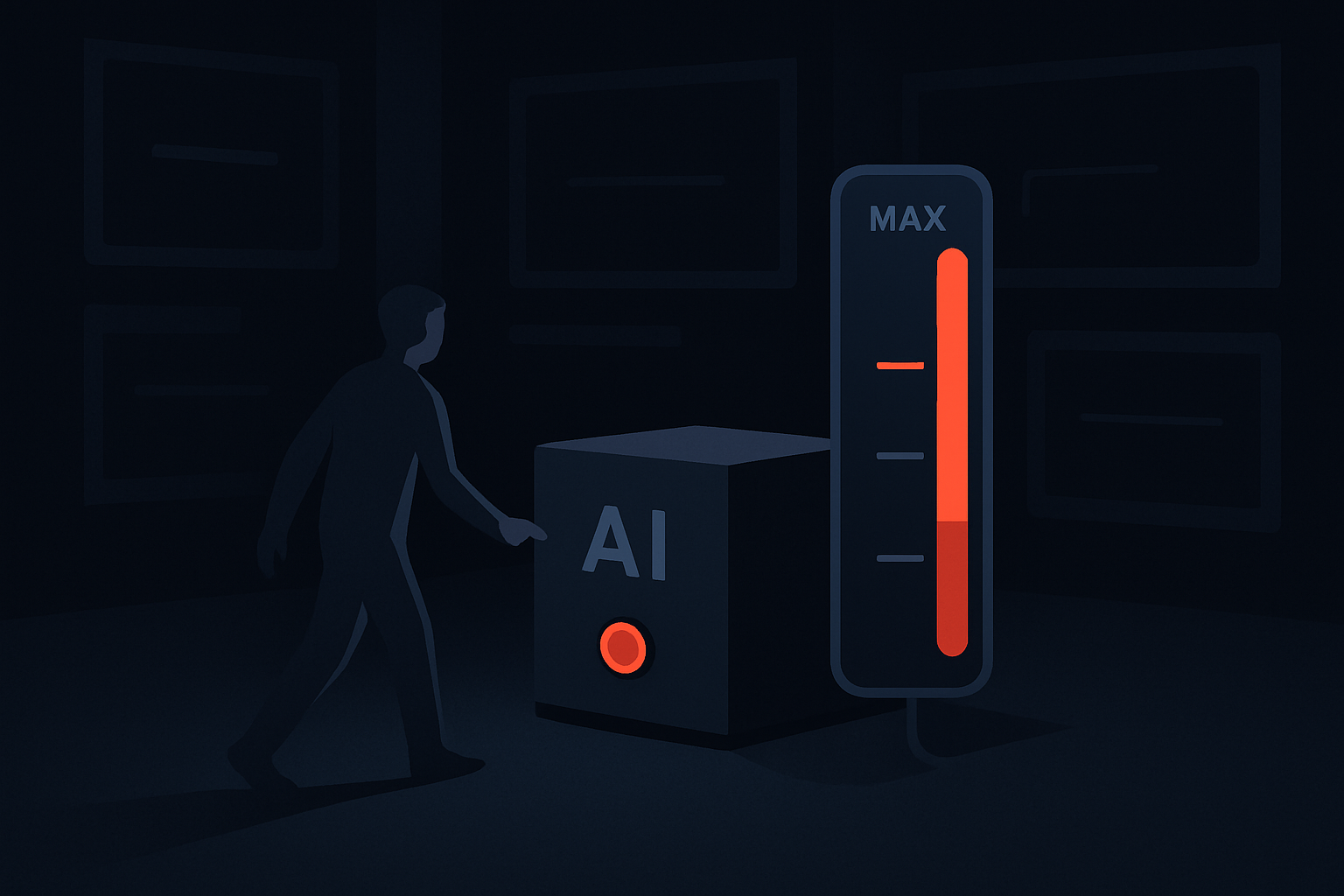 深夜機房裡，記憶體量表爆表的 AI 主機，與走向電源鍵的人